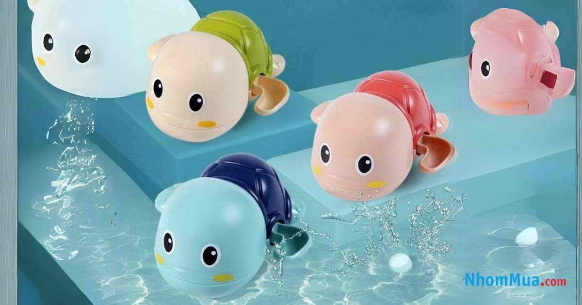Rùa bơi thả bồn tắm làm quà noel cho bé trai 1 tuổi